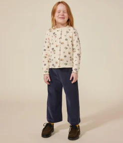 Petit Bateau Sweatshirts, Pullover, Cardigans*Kinder-Cardigan aus Doppeljersey für Mädchen weiss AVALANCHE/ MULTICO