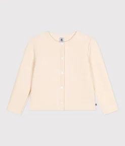 Petit Bateau Sweatshirts, Pullover, Cardigans*Kinder-Cardigan aus Doppeljersey für Mädchen naturfarben AVALANCHE