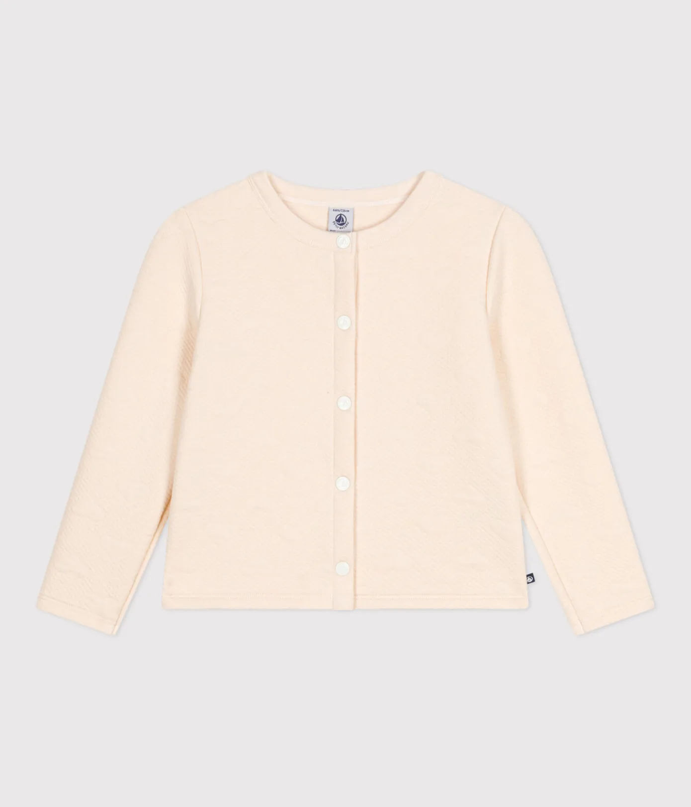 Petit Bateau Sweatshirts, Pullover, Cardigans*Kinder-Cardigan aus Doppeljersey für Mädchen naturfarben AVALANCHE