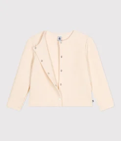Petit Bateau Sweatshirts, Pullover, Cardigans*Kinder-Cardigan aus Doppeljersey für Mädchen naturfarben AVALANCHE