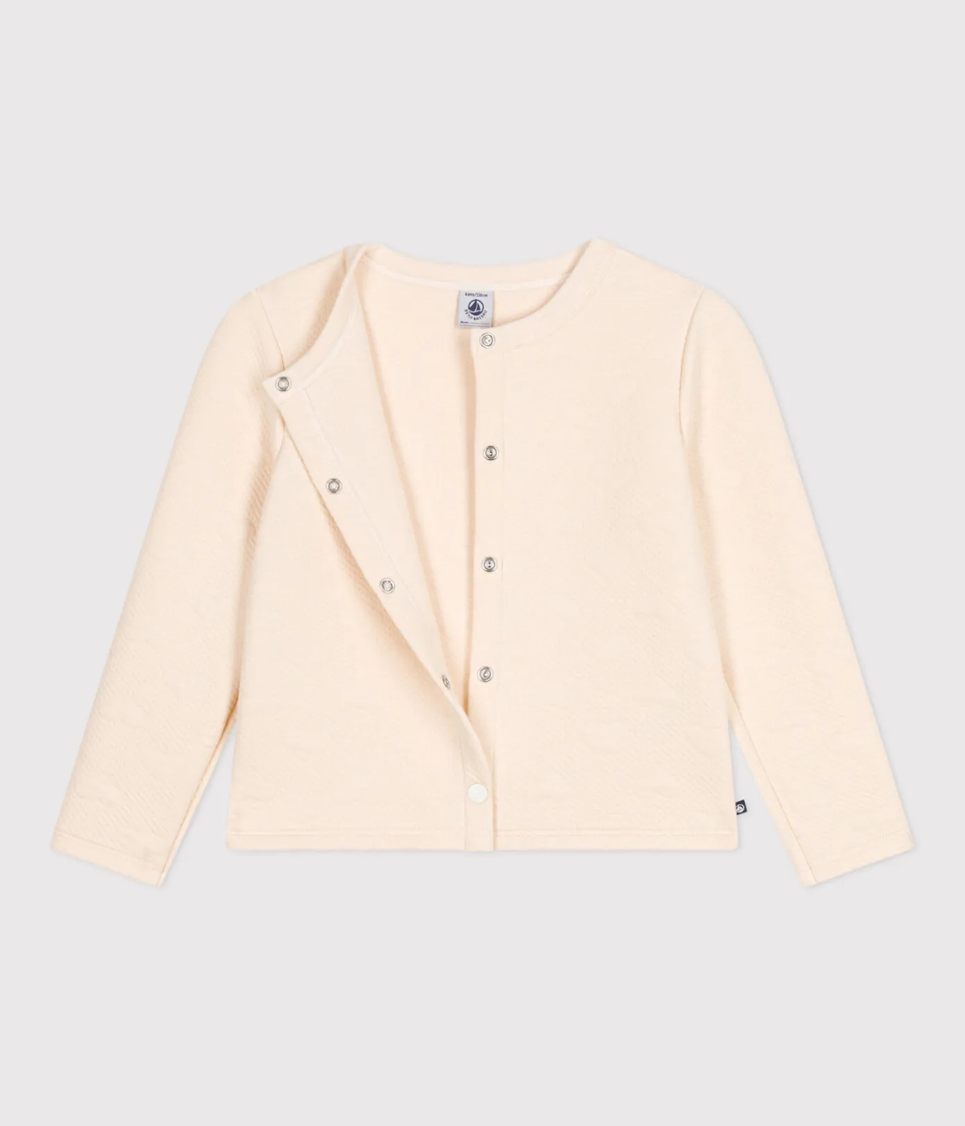 Petit Bateau Sweatshirts, Pullover, Cardigans*Kinder-Cardigan aus Doppeljersey für Mädchen naturfarben AVALANCHE