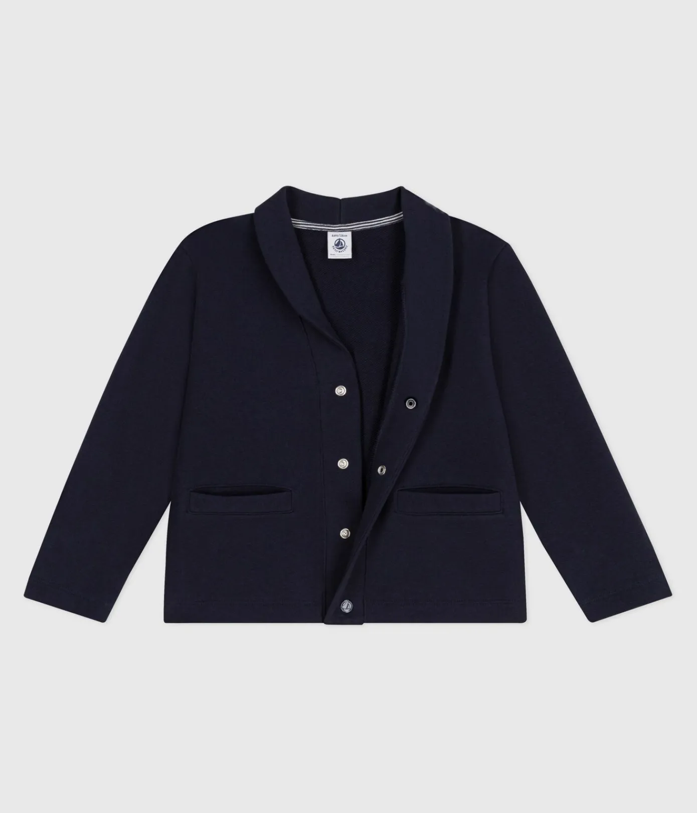 Petit Bateau Sweatshirts, Pullover, Cardigans*Kinder-Cardigan aus einfarbiger Baumwolle blau SMOKING