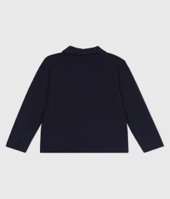 Petit Bateau Sweatshirts, Pullover, Cardigans*Kinder-Cardigan aus einfarbiger Baumwolle blau SMOKING