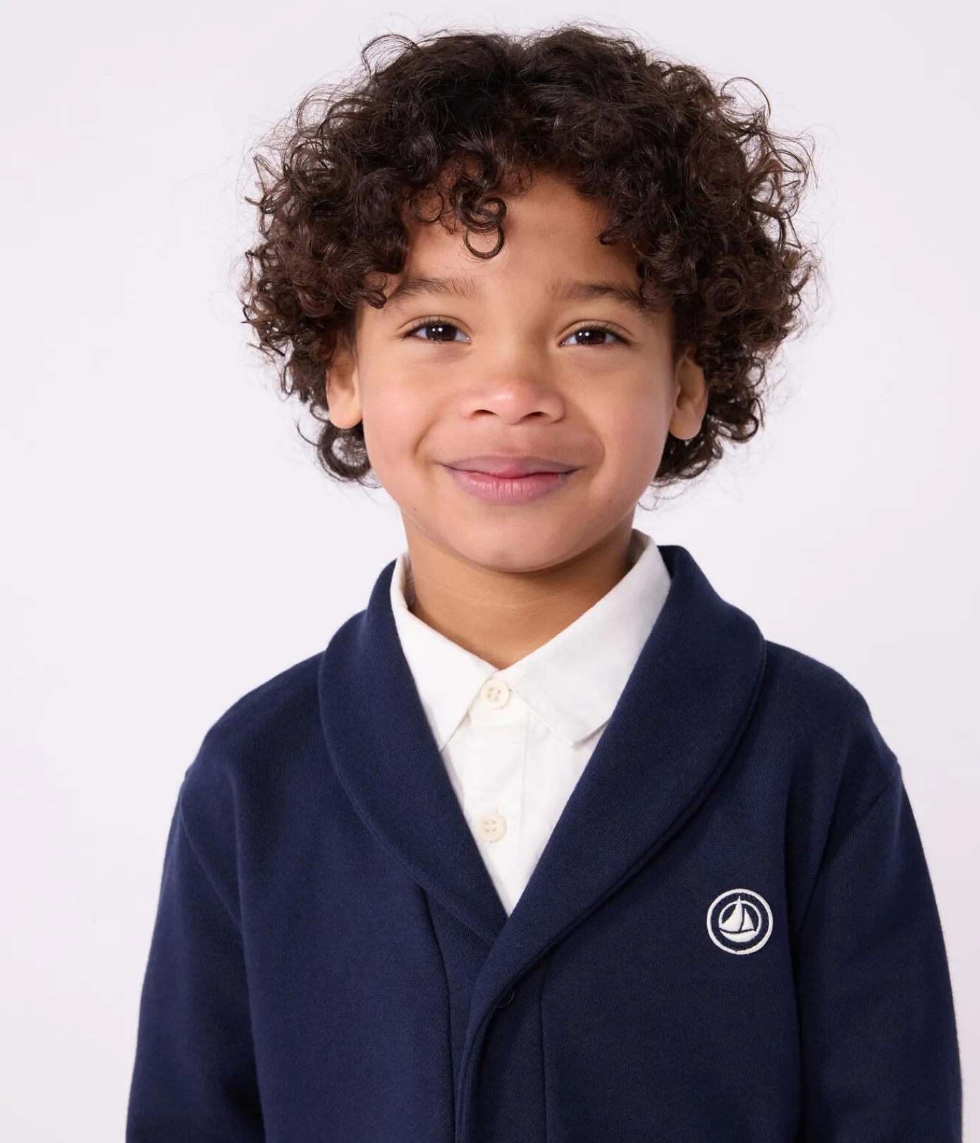 Petit Bateau Sweatshirts, Pullover, Cardigans*Kinder-Cardigan aus einfarbiger Baumwolle blau SMOKING