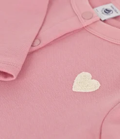 Petit Bateau Sweatshirts, Pullover, Cardigans*Kinder-Cardigan aus einfarbigem Molton rosa CHARME