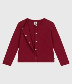 Petit Bateau Sweatshirts, Pullover, Cardigans*Kinder-Cardigan aus einfarbiger Baumwolle AMARANTE