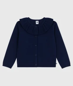 Petit Bateau Sweatshirts, Pullover, Cardigans*Kinder-Cardigan aus einfarbiger Wolle und Baumwolle SOIR