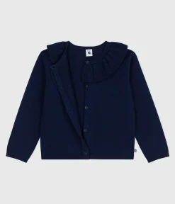 Petit Bateau Sweatshirts, Pullover, Cardigans*Kinder-Cardigan aus einfarbiger Wolle und Baumwolle SOIR