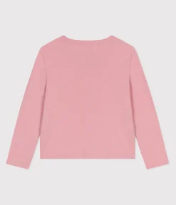 Petit Bateau Sweatshirts, Pullover, Cardigans*Kinder-Cardigan aus einfarbiger Baumwolle rosa CHARME