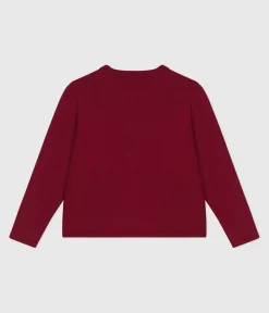 Petit Bateau Sweatshirts, Pullover, Cardigans*Kinder-Cardigan aus Molton für Mädchen AMARANTE