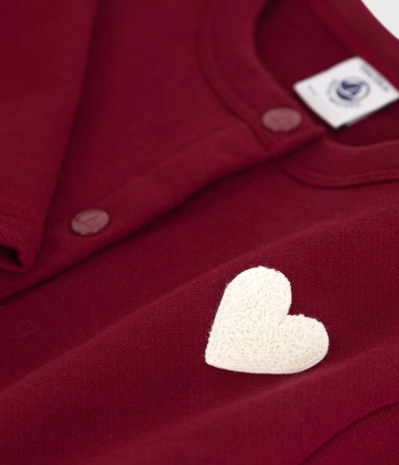 Petit Bateau Sweatshirts, Pullover, Cardigans*Kinder-Cardigan aus Molton für Mädchen AMARANTE
