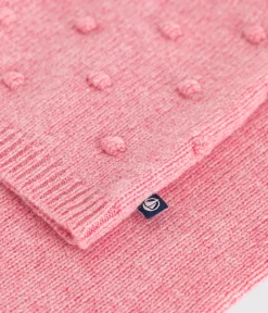 Petit Bateau Sweatshirts, Pullover, Cardigans*Kinder-Cardigan aus Strick mit Wollanteil für Mädchen rosa ROSELINE CHINE