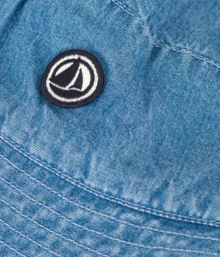 Petit Bateau Accessoires, Mützen, Caps*Kinder-Fischerhut aus blauem Denim blau DENIM CLAIR