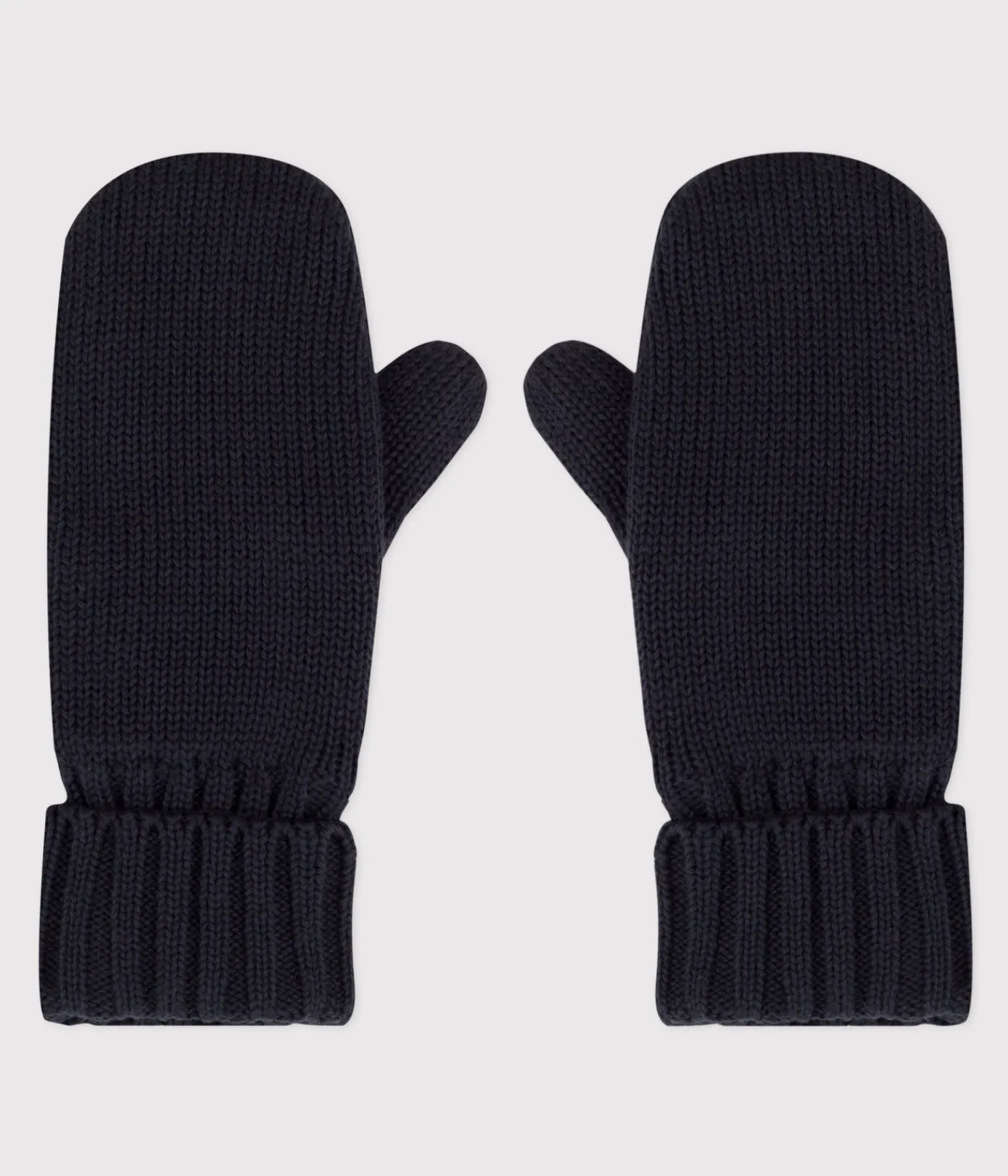 Petit Bateau Accessoires, Mützen, Caps*Kinder-Fäustlinge aus Strick mit Fleece-Futter blau SMOKING