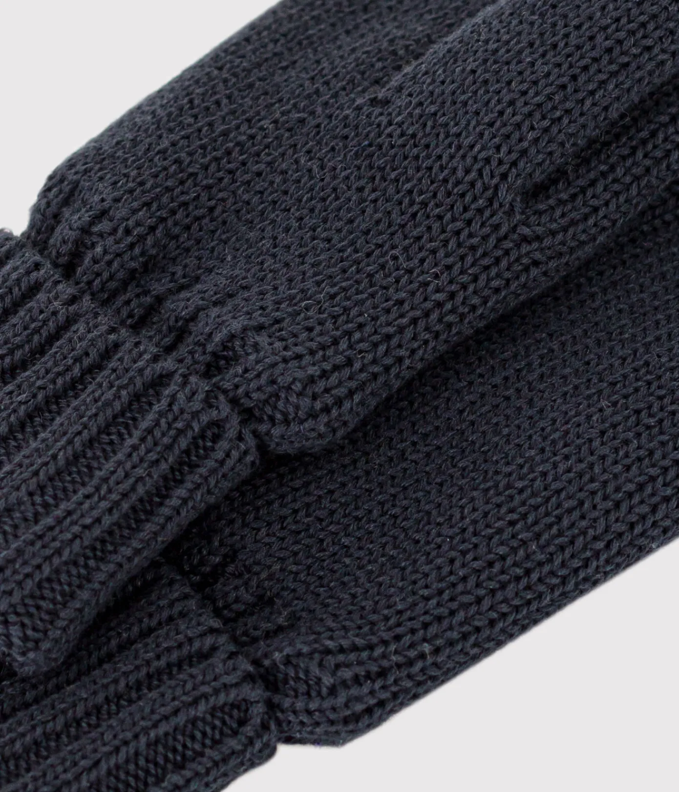 Petit Bateau Accessoires, Mützen, Caps*Kinder-Fäustlinge aus Strick mit Fleece-Futter blau SMOKING