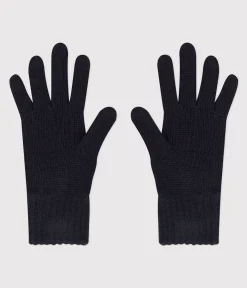 Petit Bateau Accessoires, Mützen, Caps*Kinder-Handschuhe aus Strick blau SMOKING