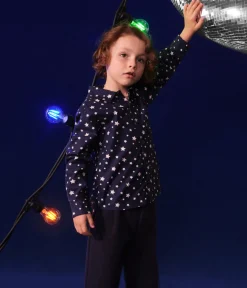 Petit Bateau T-Shirts, Poloshirts, Hemden*Kinder-Hemd aus Flanell für Jungen blau MEDIEVAL/weiss MARSHMALLOW