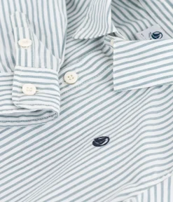 Petit Bateau T-Shirts, Poloshirts, Hemden*Kinderhemd für Jungen aus Baumwolle mit Streifen grün MILK/ GOBELIN