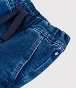 Petit Bateau Shorts, Jeans, Hosen*Kinder-Hose aus Denim grün BRUT MOYEN