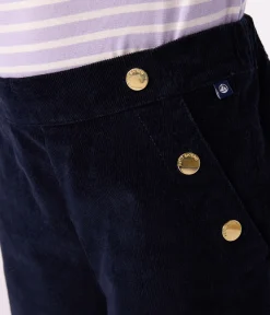 Petit Bateau Shorts, Hosen, Leggings*Kinder-Hose aus einfarbigem Fein-Cord blau SMOKING