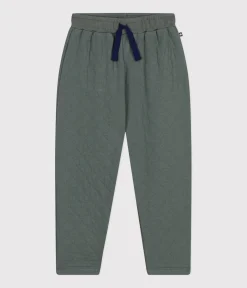 Petit Bateau Shorts, Jeans, Hosen*Kinderhose aus gestepptem Doppeljersey für Jungen grün THUYA