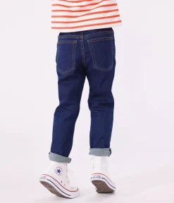 Petit Bateau Shorts, Hosen, Leggings*Kinder-Hose in Slim Fit Passform aus Denim für Mädchen blau DENIM BRUT