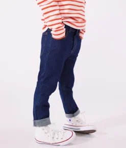 Petit Bateau Shorts, Hosen, Leggings*Kinder-Hose in Slim Fit Passform aus Denim für Mädchen blau DENIM BRUT