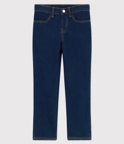 Petit Bateau Shorts, Hosen, Leggings*Kinder-Hose in Slim Fit Passform aus Denim für Mädchen blau DENIM BRUT