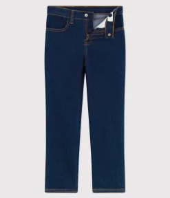 Petit Bateau Shorts, Hosen, Leggings*Kinder-Hose in Slim Fit Passform aus Denim für Mädchen blau DENIM BRUT