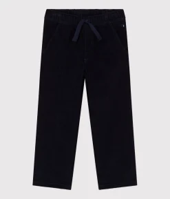 Petit Bateau Shorts, Jeans, Hosen*Kinder-Hose mit geradem Schnitt aus Fein-Cord für Jungen blau SMOKING