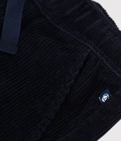 Petit Bateau Shorts, Jeans, Hosen*Kinder-Hose mit geradem Schnitt aus Fein-Cord für Jungen blau SMOKING