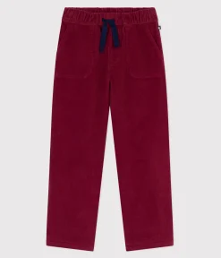 Petit Bateau Shorts, Jeans, Hosen*Kinder-Hose mit geradem Schnitt aus einfarbigem Fein-Cord AMARANTE