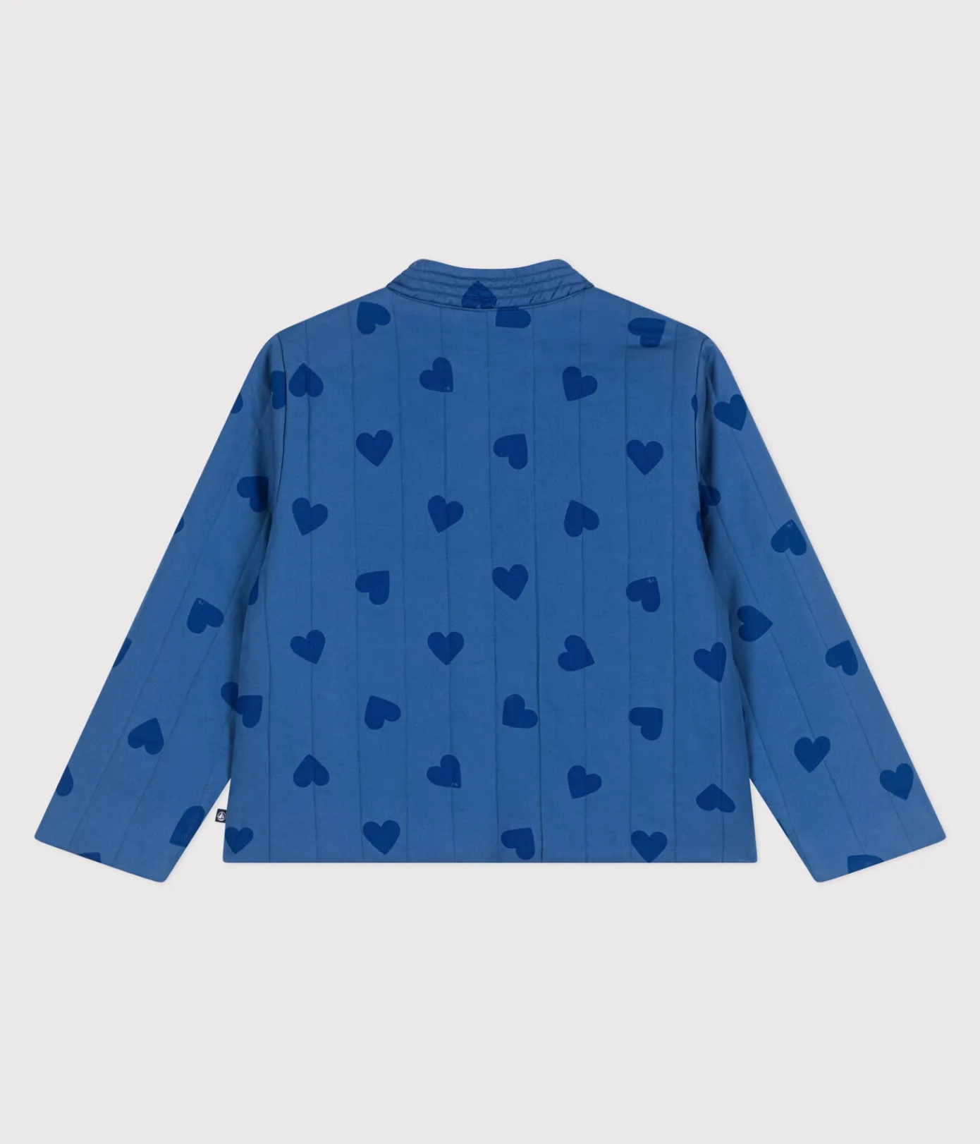 Petit Bateau Mäntel, Jacken, Regenjacken*Kinder-Jacke aus Baumwolle mit Herzmotiv blau ALASKA FONCE/ MEDIEVAL