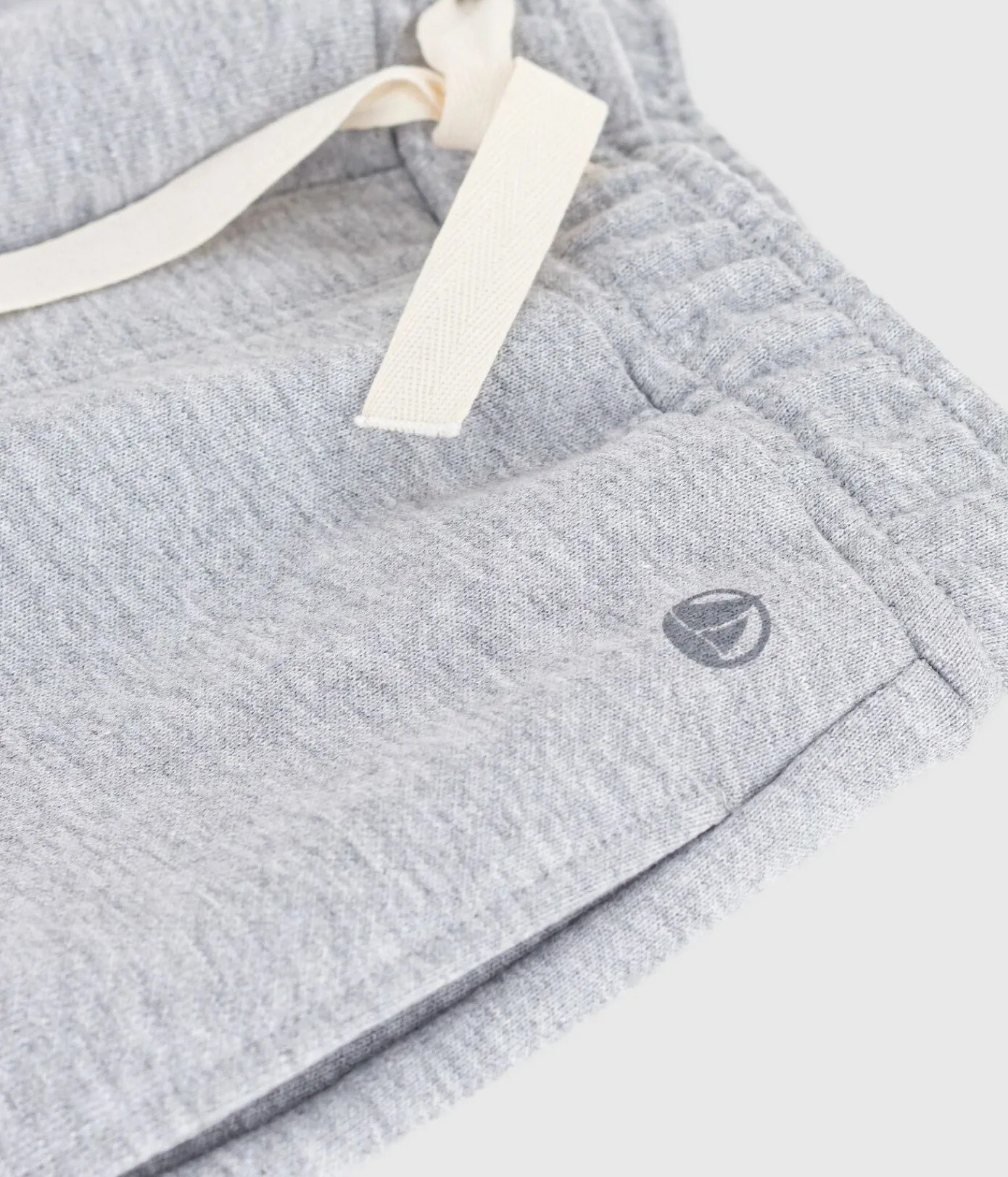 Petit Bateau Shorts, Jeans, Hosen*Kinder-Jogginghose aus einfarbiger Baumwolle grau FUMEE CHINE
