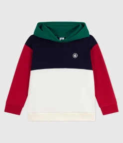 Petit Bateau Sweatshirts, Pullover, Cardigans*Kinder-Kapuzensweatshirt aus Baumwolle im Colorblock blau SOIR/ MULTICO