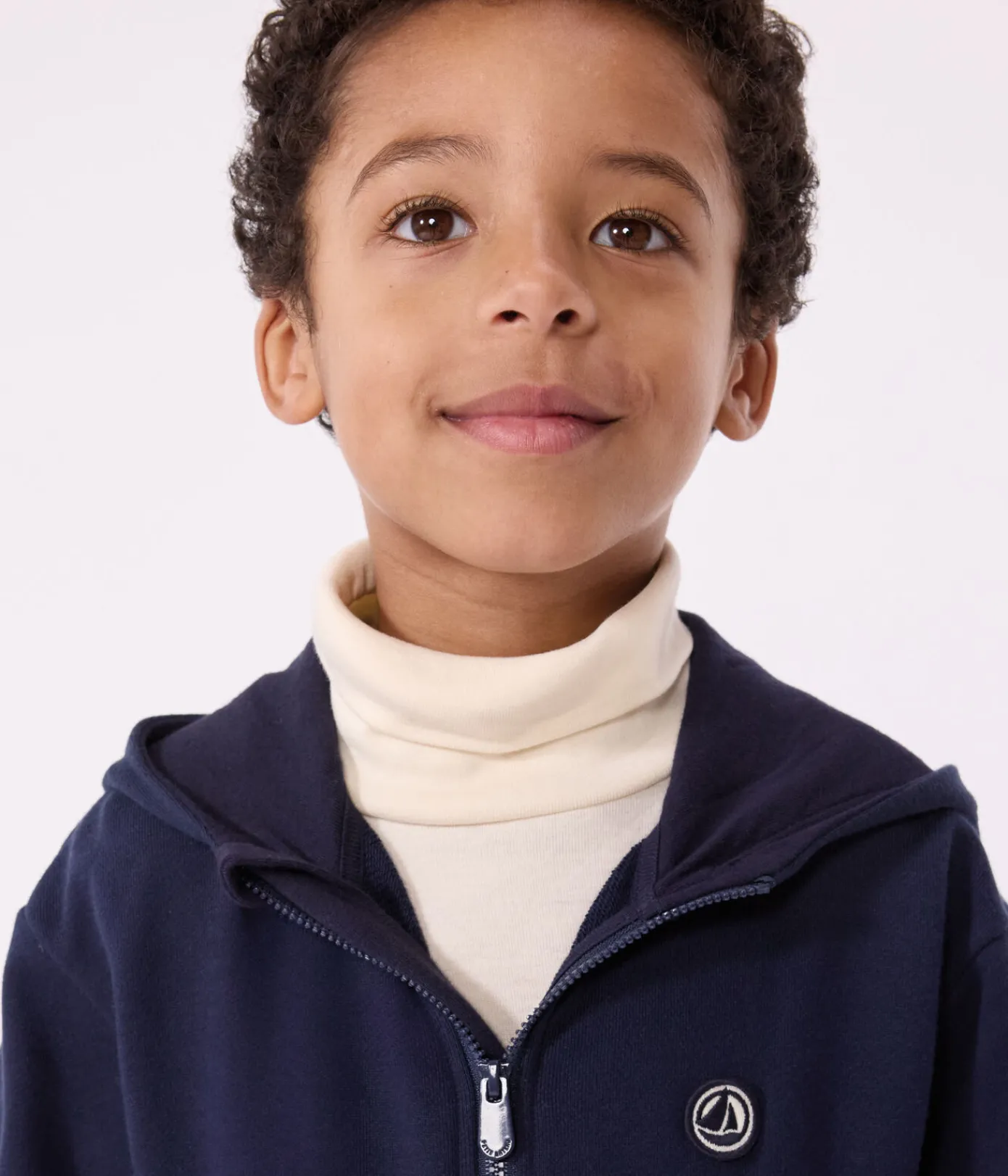 Petit Bateau Sweatshirts, Pullover, Cardigans*Kinder-Kapuzensweatshirt mit Reißverschluss aus einfarbiger Baumwolle blau SMOKING