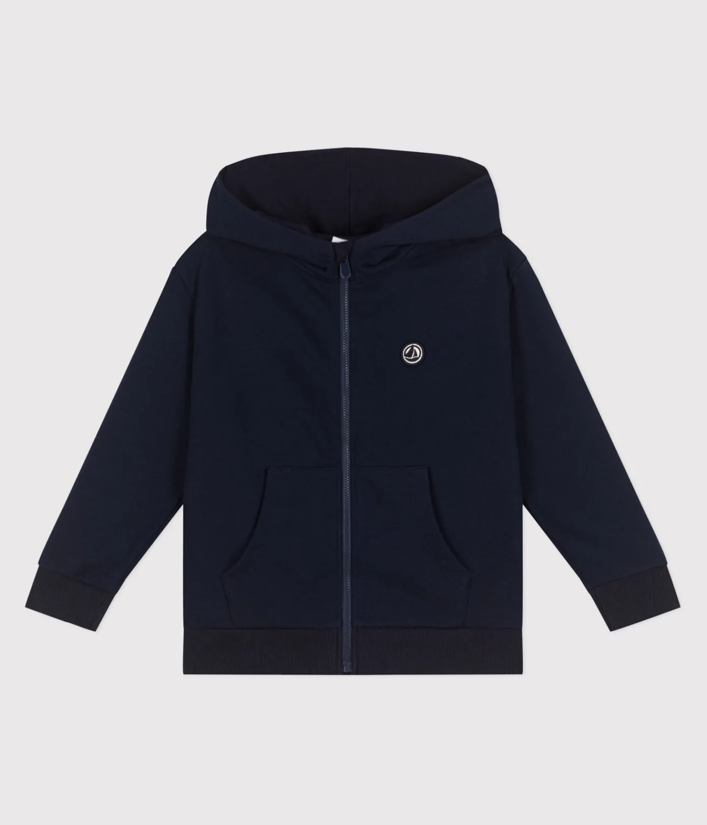 Petit Bateau Sweatshirts, Pullover, Cardigans*Kinder-Kapuzensweatshirt mit Reißverschluss aus einfarbiger Baumwolle blau SMOKING