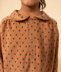 Petit Bateau Kleider, Röcke*Kinderkleid mit Blumenmotiv aus Cord für Mädchen SIENNA/ MULTICO