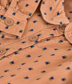 Petit Bateau Kleider, Röcke*Kinderkleid mit Blumenmotiv aus Cord für Mädchen SIENNA/ MULTICO