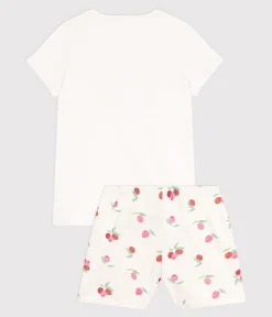 Petit Bateau Schlafanzüge, Nachthemden*Kinder-Kurzpyjama aus Baumwolle mit Frucht-Motiv weiss MARSHMALLOW/weiss MULTICO