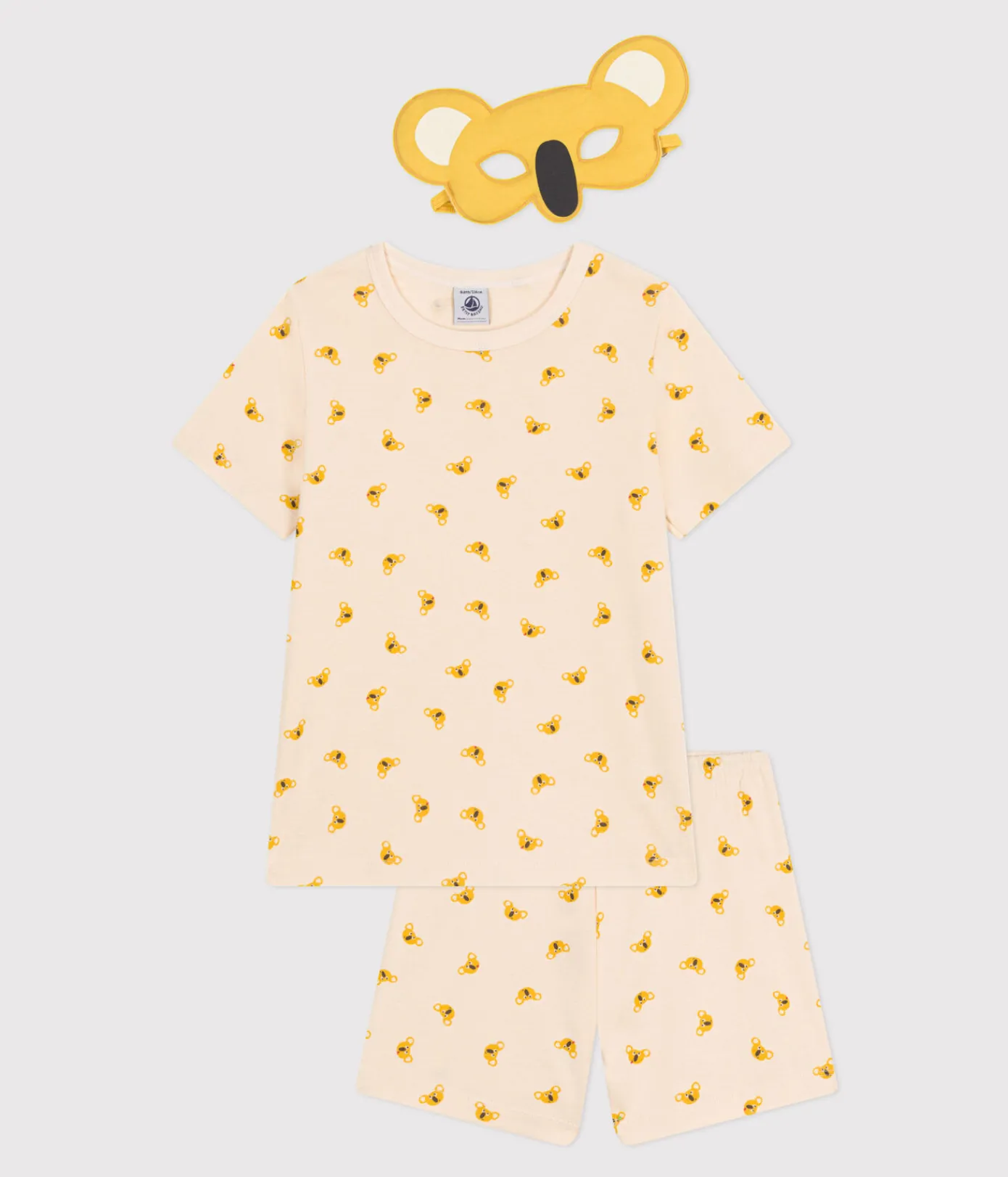 Petit Bateau Schlafanzüge, Pyjamas|Schlafanzüge, Nachthemden*Kinder-Kurzpyjama aus Baumwolle im Koala-Verkleidungs-Look weiss AVALANCHE/ MULTICO