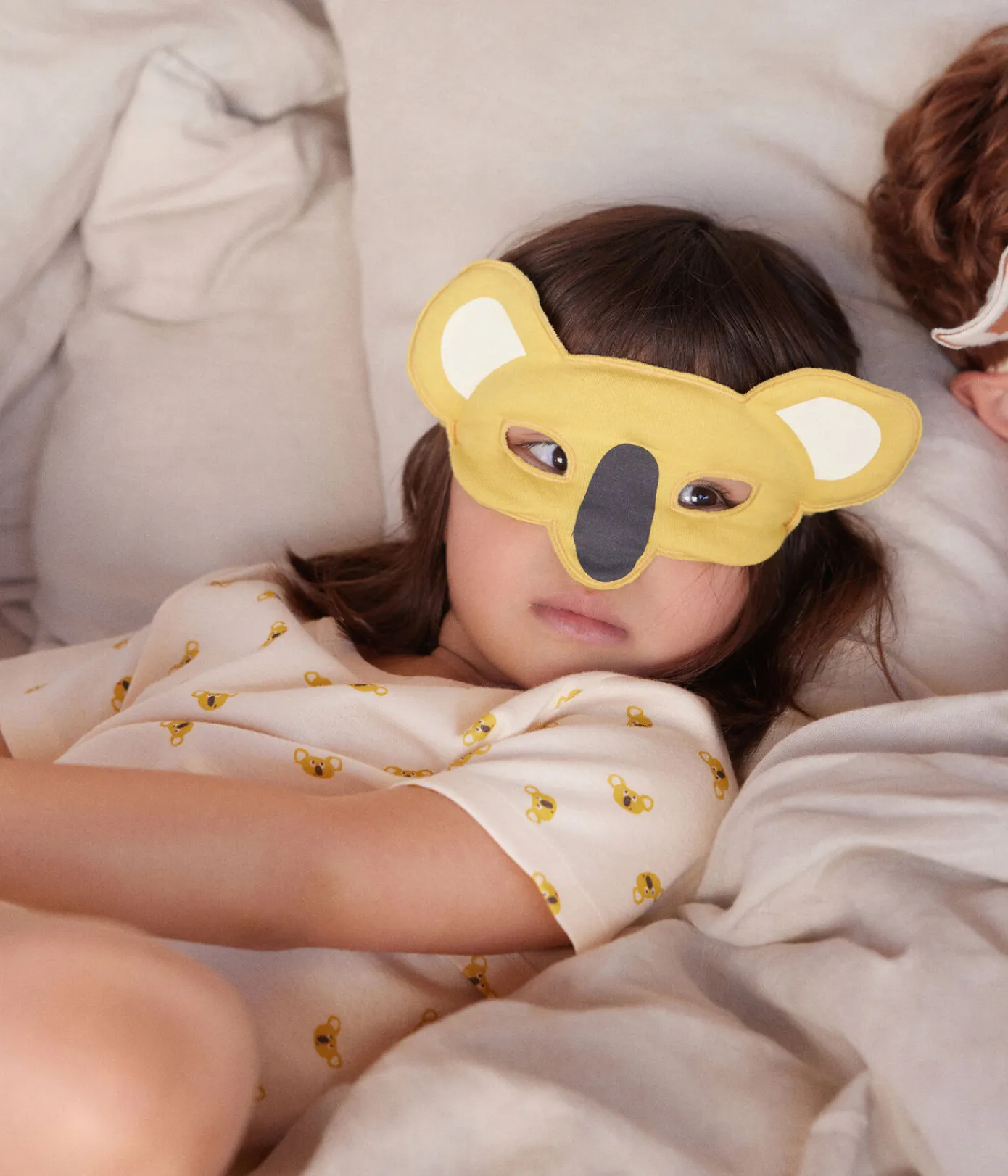 Petit Bateau Schlafanzüge, Pyjamas|Schlafanzüge, Nachthemden*Kinder-Kurzpyjama aus Baumwolle im Koala-Verkleidungs-Look weiss AVALANCHE/ MULTICO