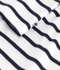 Petit Bateau Schlafanzüge, Pyjamas*Kinder-Kurzpyjama aus Baumwolle mit gestreiftem Tanktop weiss MARSHMALLOW/blau SMOKING