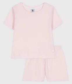 Petit Bateau Schlafanzüge, Nachthemden*Kinder-Kurzpyjama aus Baumwolle rosa FLEUR