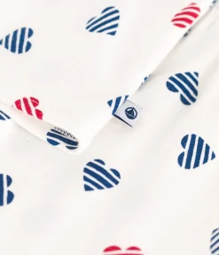Petit Bateau Schlafanzüge, Nachthemden*Kinder-Kurzpyjama aus Baumwolle mit Herzmotiv weiss MARSHMALLOW/weiss MULTICO