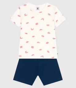 Petit Bateau Schlafanzüge, Pyjamas*Kinder-Kurzpyjama aus Baumwolle mit Krebs-Motiv INCOGNITO/ MULTICO