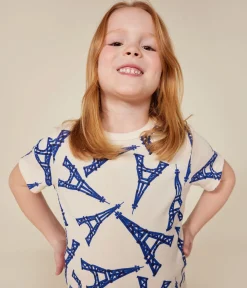 Petit Bateau Schlafanzüge, Pyjamas|Schlafanzüge, Nachthemden*Kinder-Kurzpyjama Paris aus Baumwolle weiss AVALANCHE/ MULTICO
