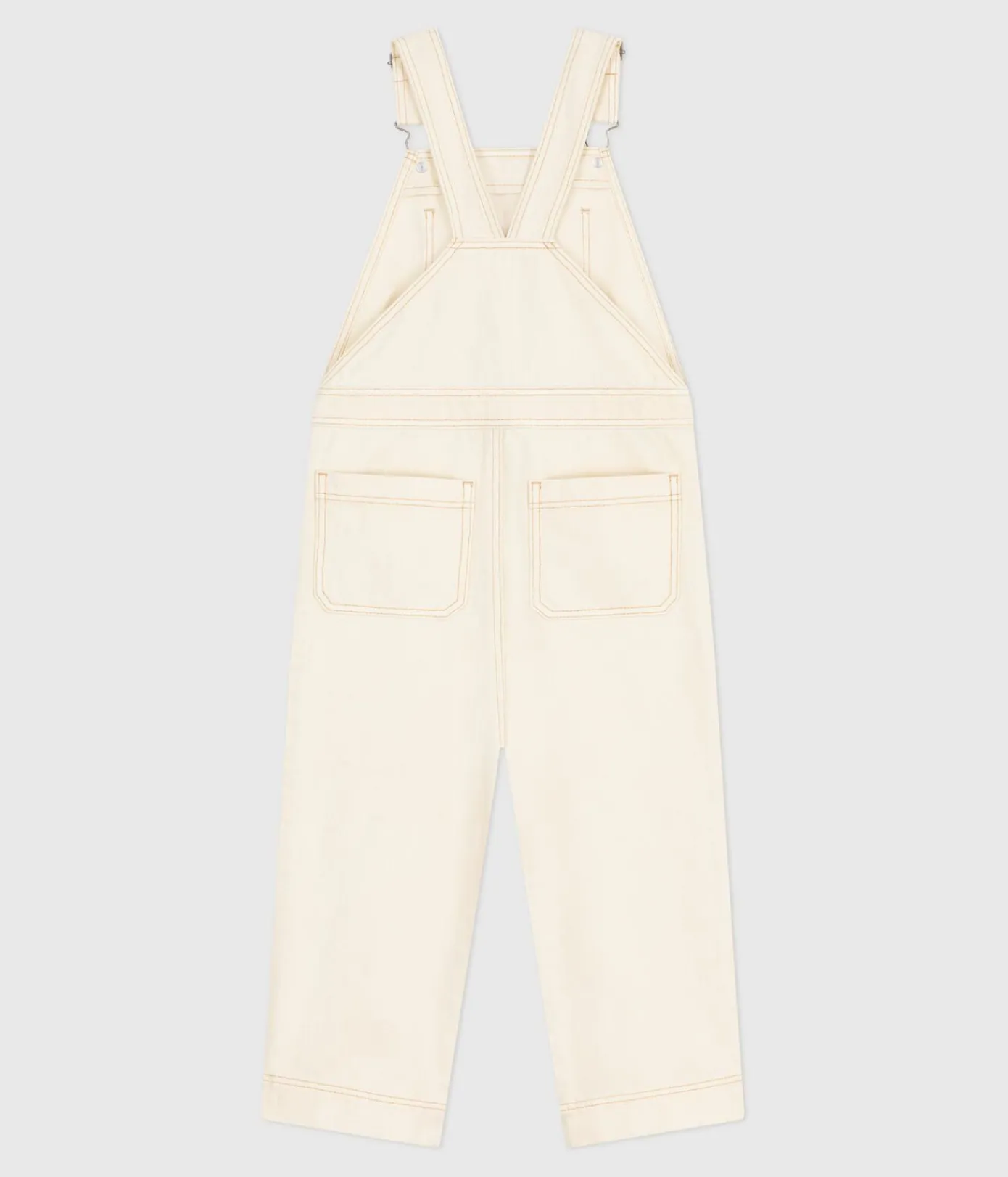 Petit Bateau Shorts, Hosen, Leggings*Kinder-Latzhose aus einfarbigem Denim naturfarben MILK