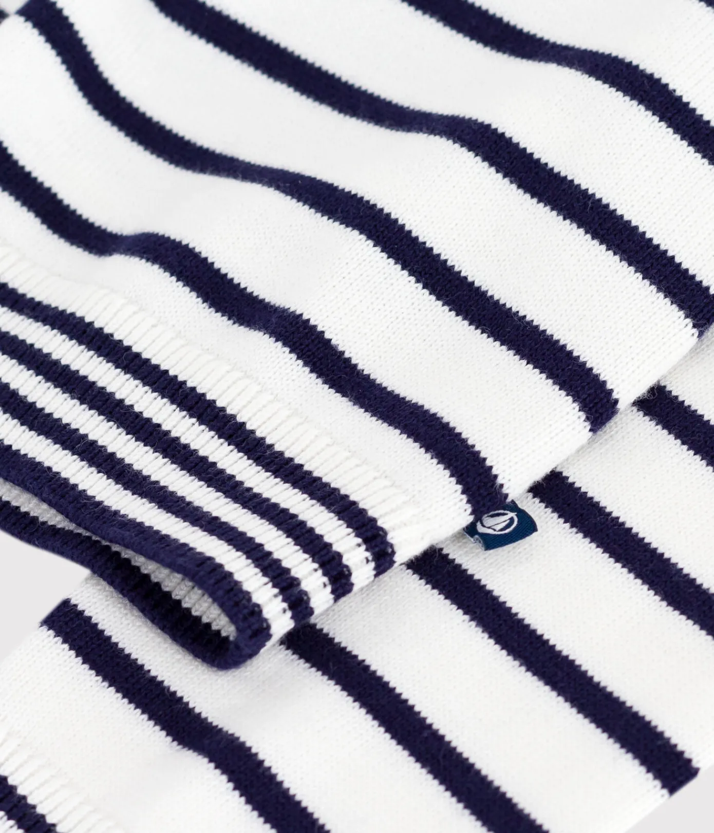 Petit Bateau Sweatshirts, Pullover, Cardigans*Kinder-Matrosenpullover aus Baumwolle mit Streifen blau MARSHMALLOW/ SOIR