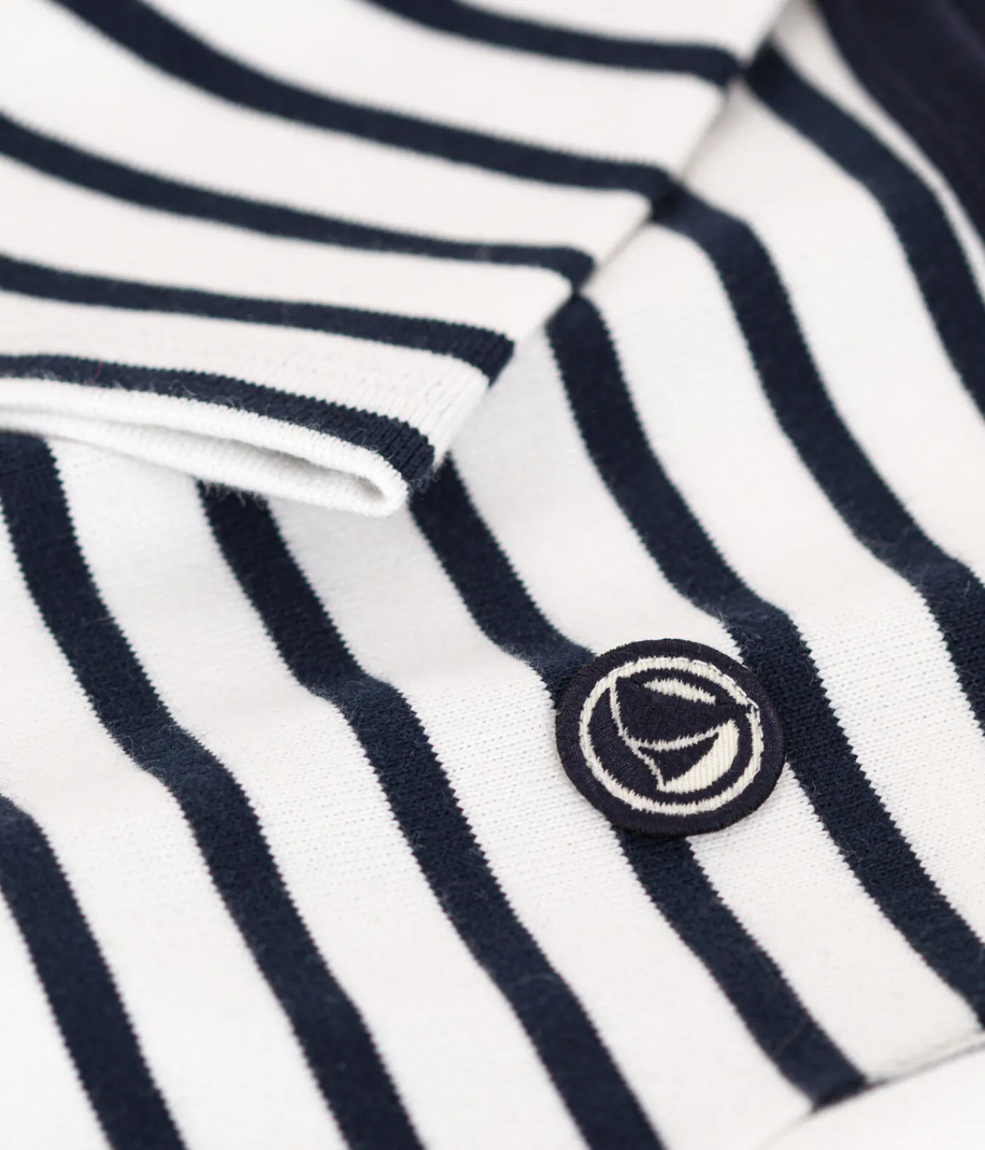 Petit Bateau Sweatshirts, Pullover, Cardigans|Sweatshirts, Pullover, Cardigans*Kinder-Matrosenshirt aus Bio-Baumwolle weiss MARSHMALLOW/blau SMOKING